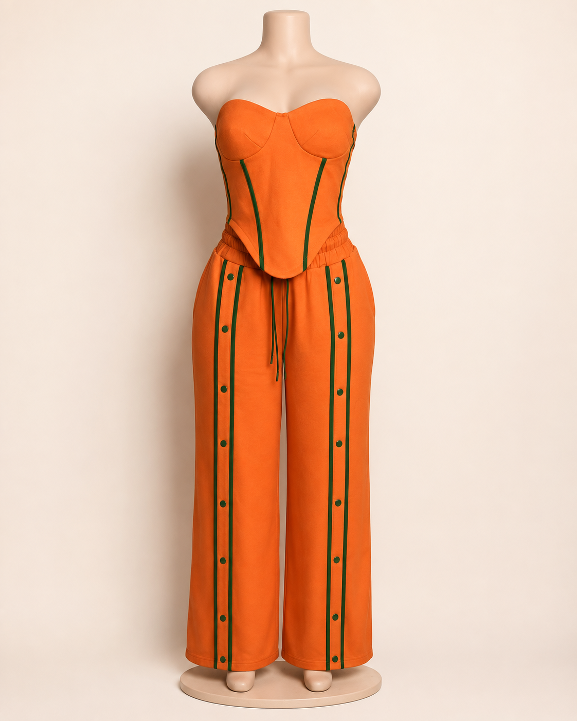 Corset Top Set- Orange