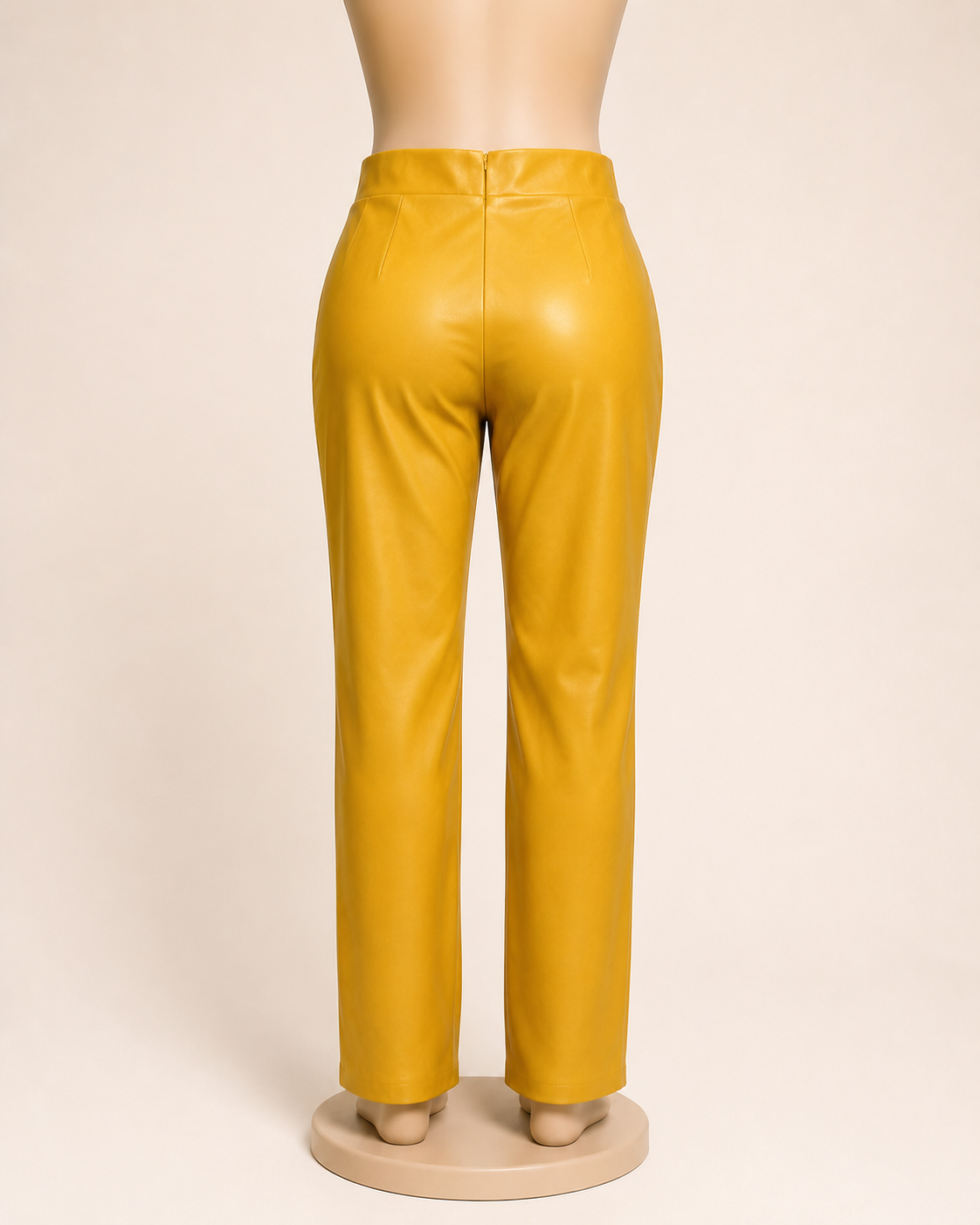 Faux Leather Pants- Mustard