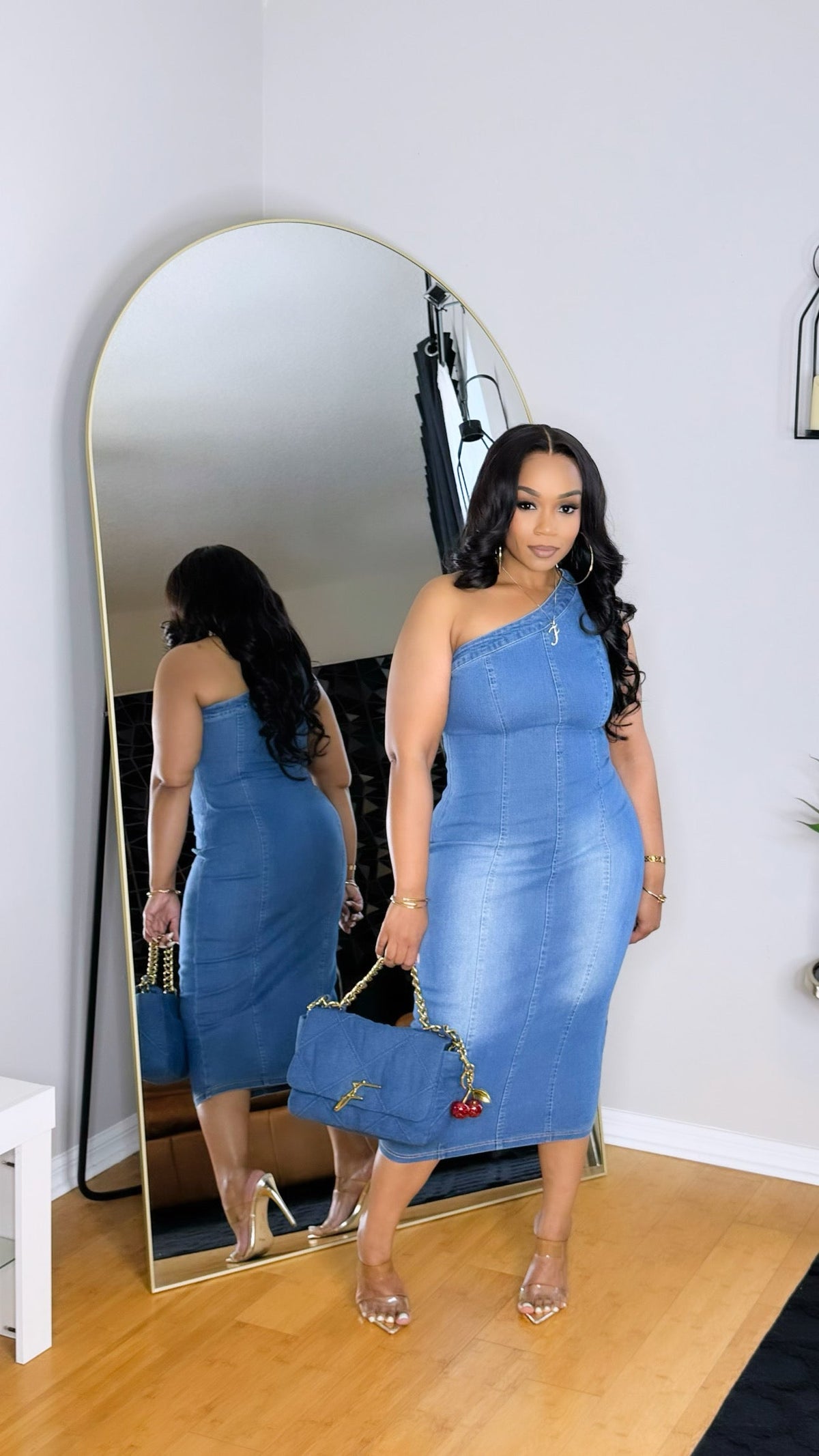 Take A Hint Denim Dress