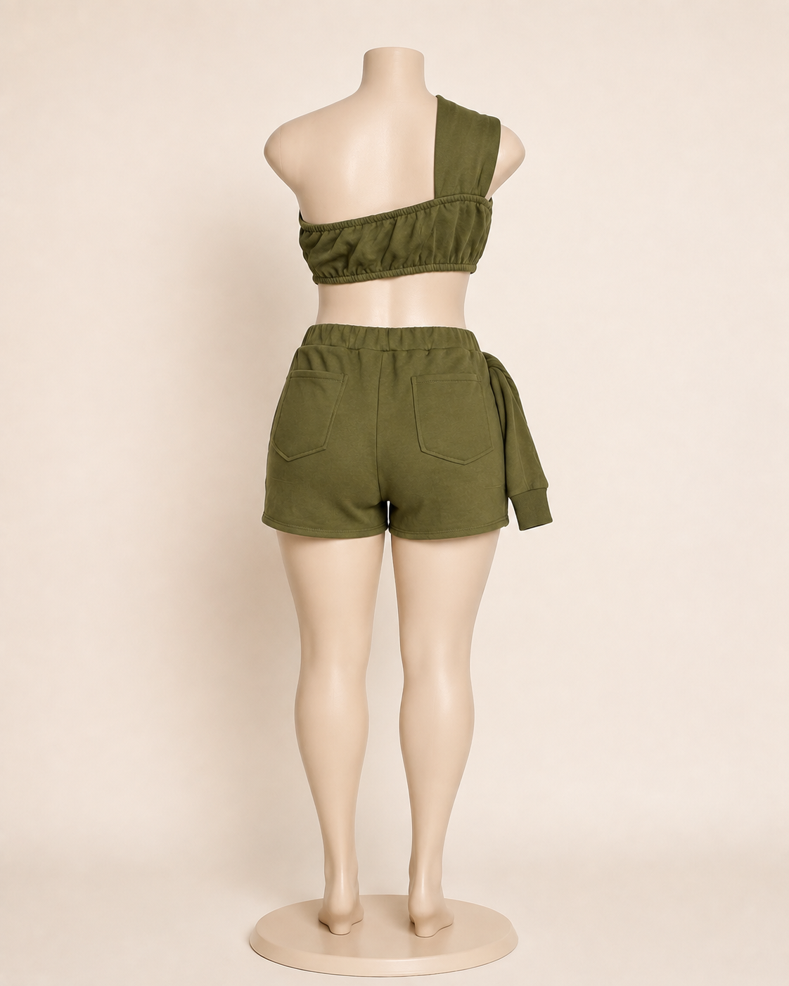 Two Piece Short Set-Olive