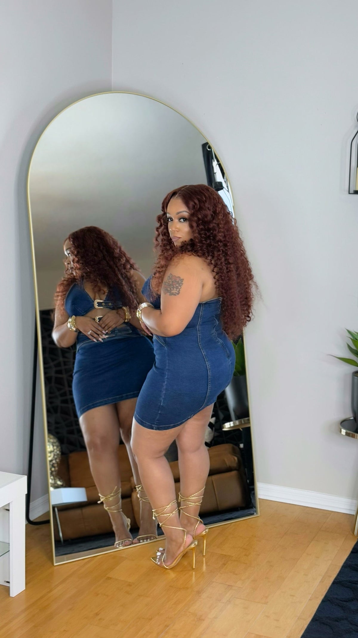 The Drama Denim Dress