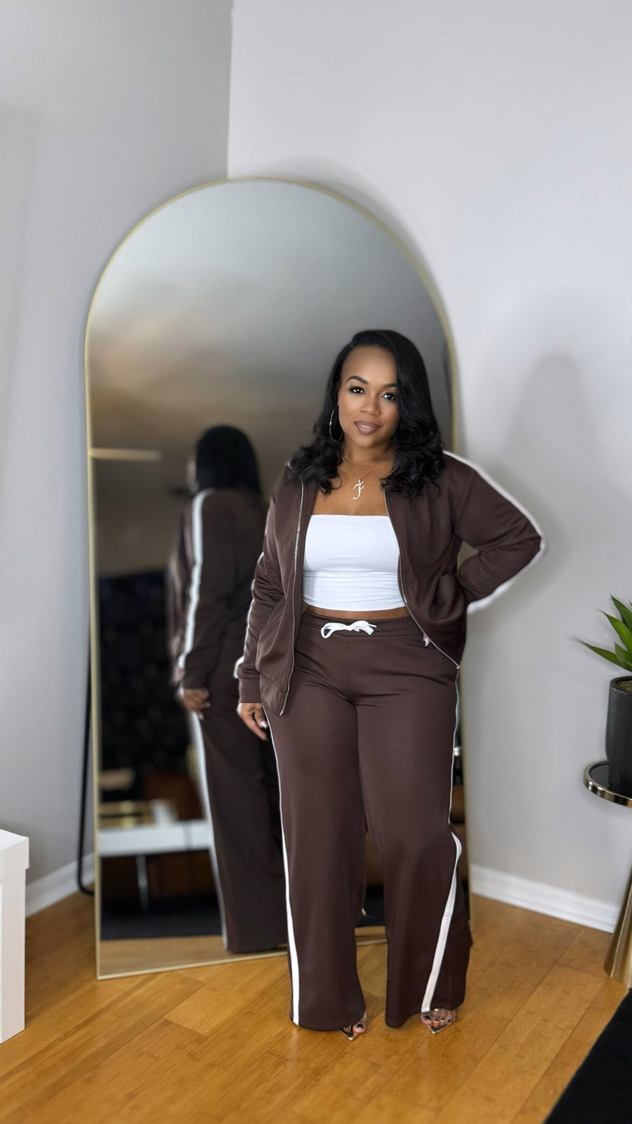 Red Tracksuit- Brown