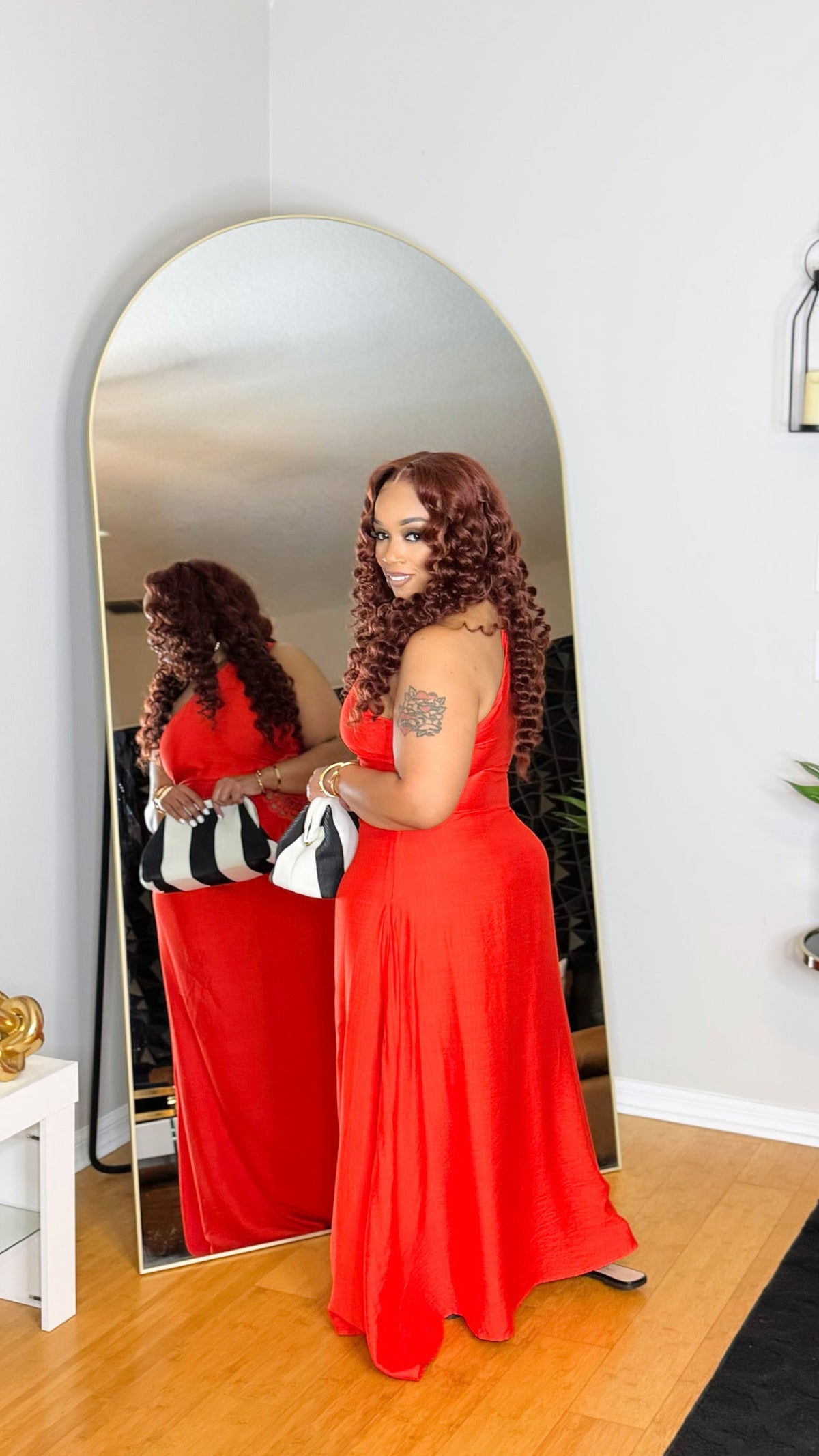 Flower Bomb Dress- Tomato