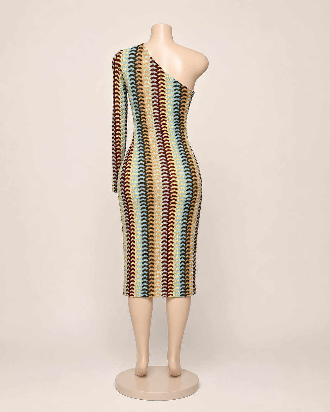 One Shoulder Crochet Dress