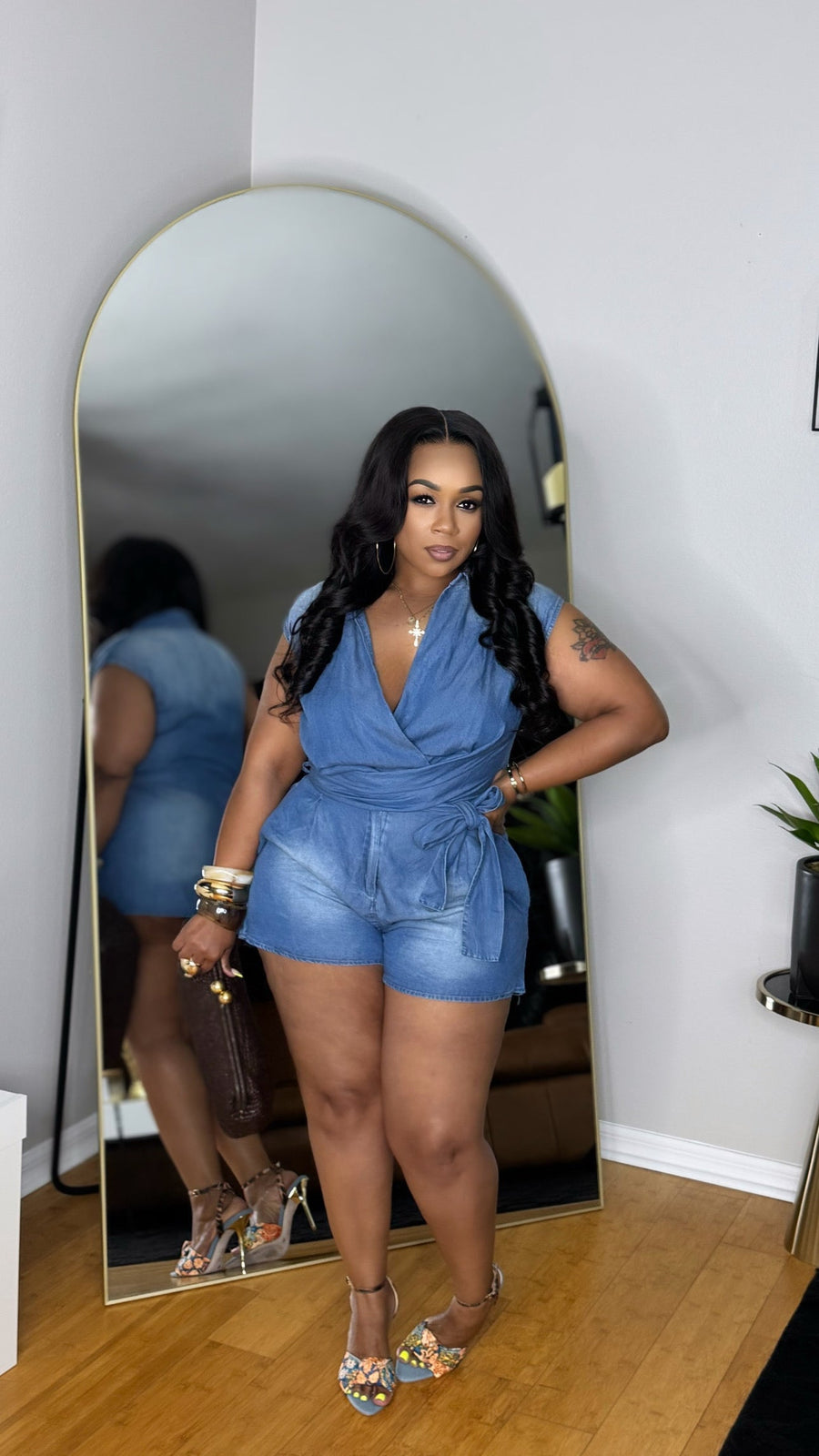 Denim Romper