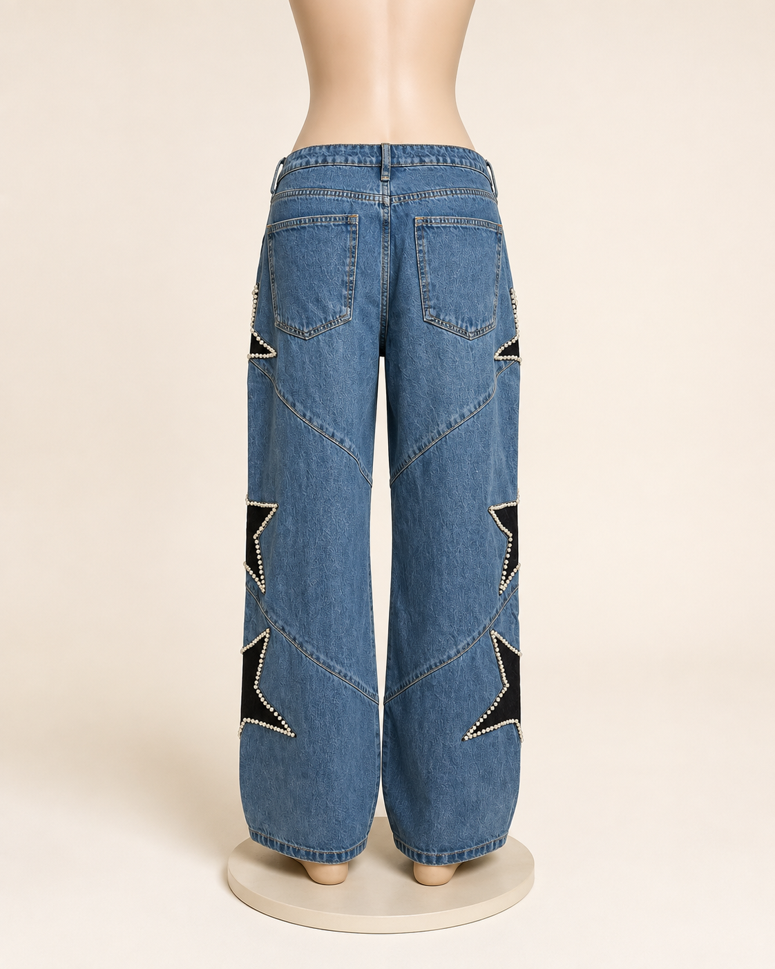 Stars Embellished Jeans