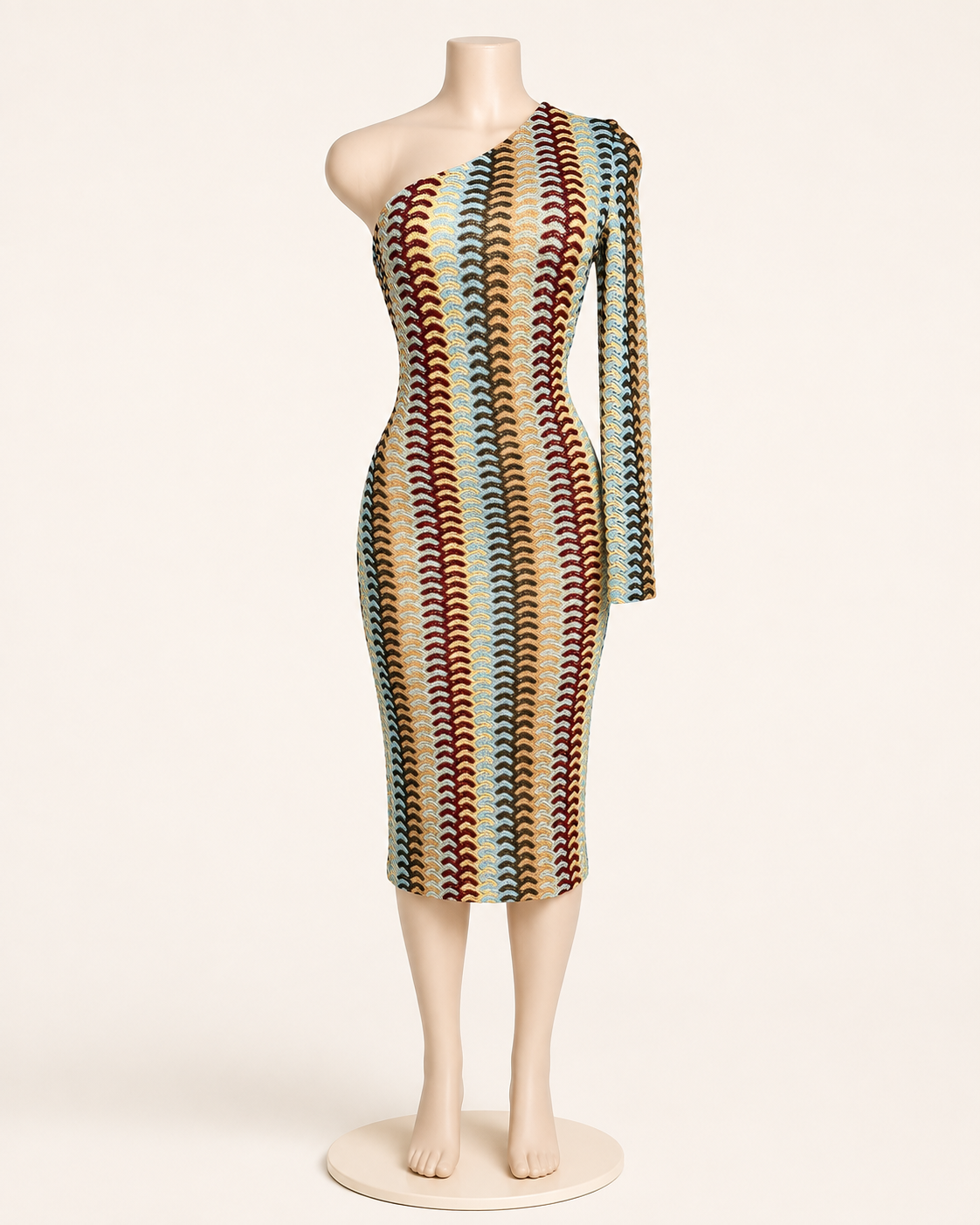 One Shoulder Crochet Dress