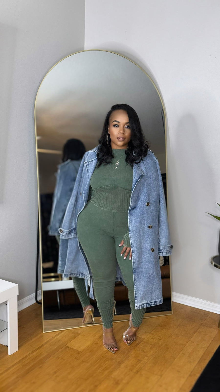 Denim Trench Jacket