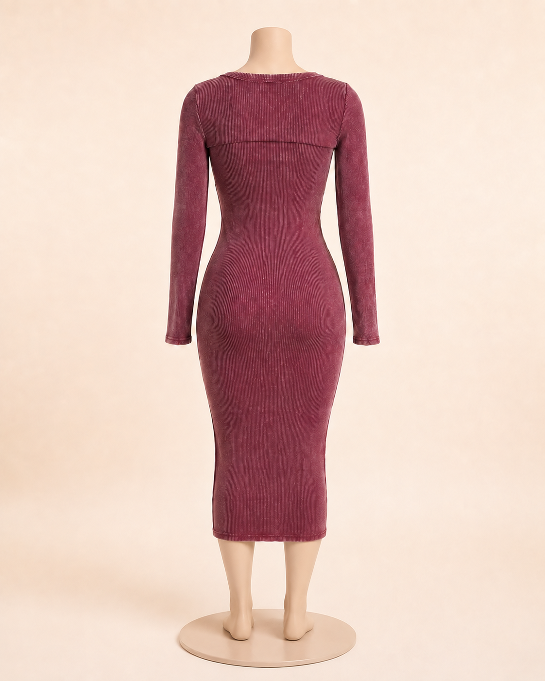Mineral Wash Long Sleeve Maxi