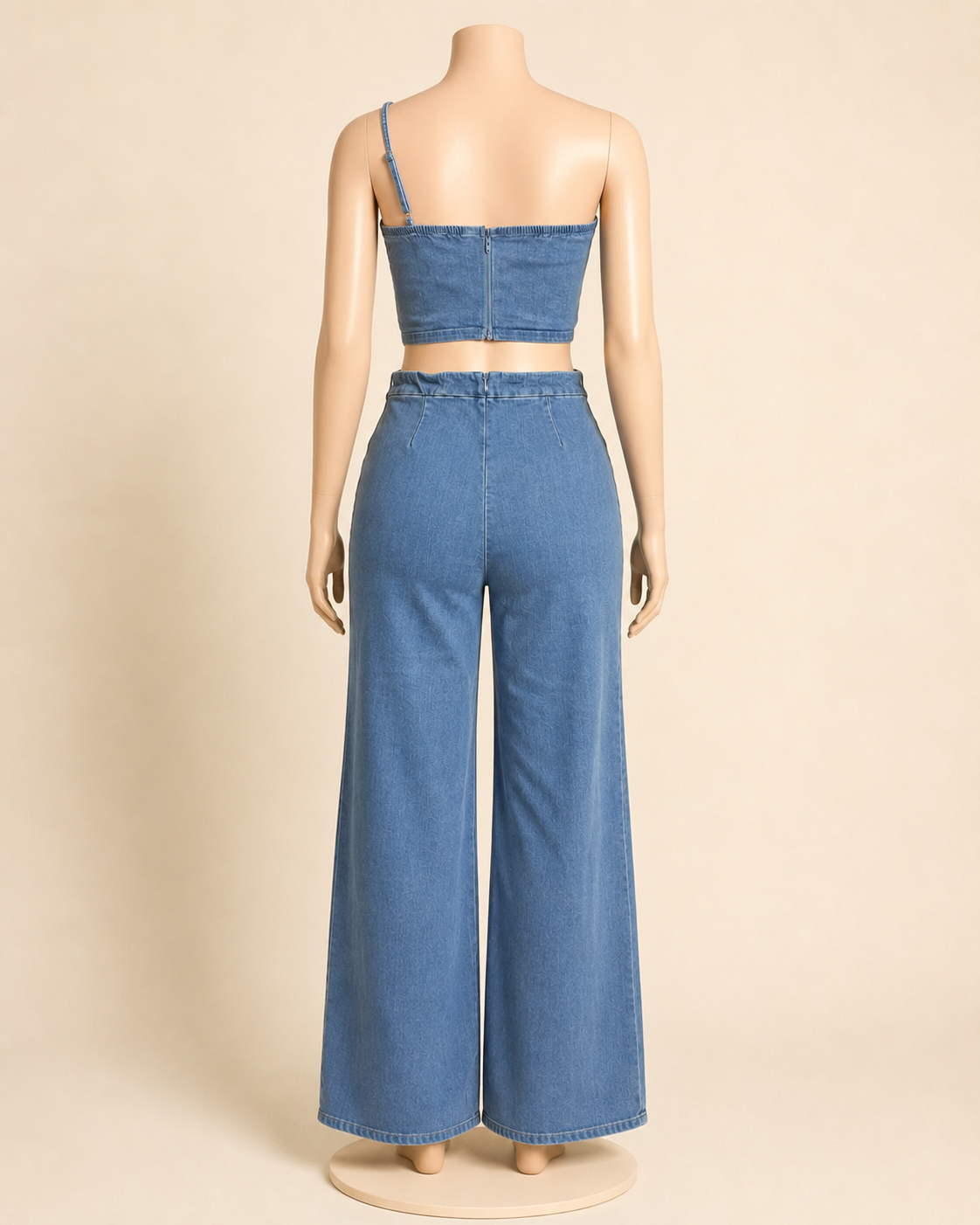 Flower Denim Set- Blue