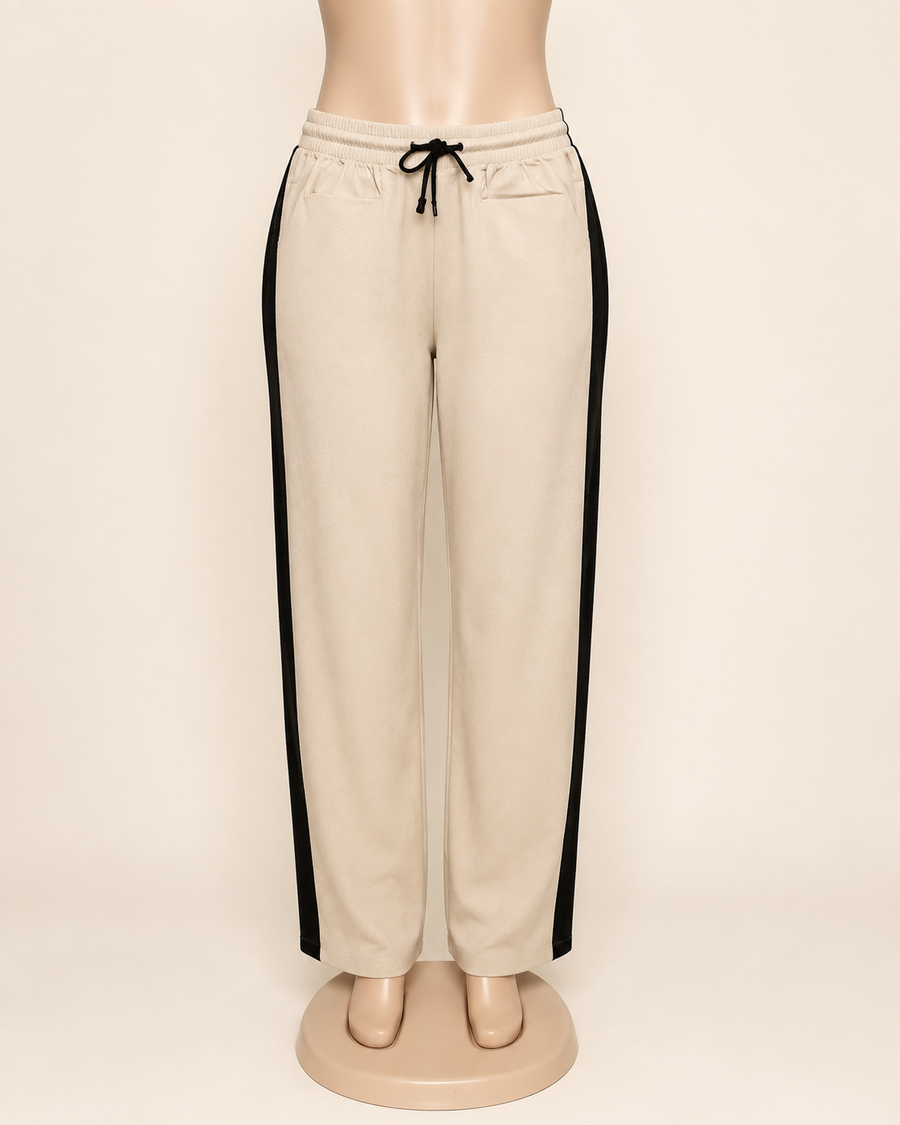 Tan/Black Linen Pants