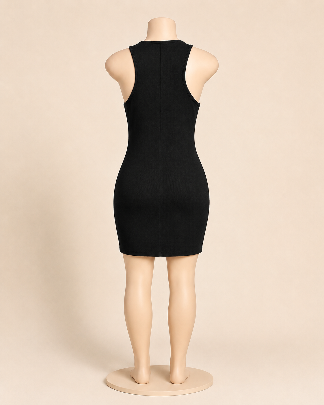 Clear Strap Mini Dress Black