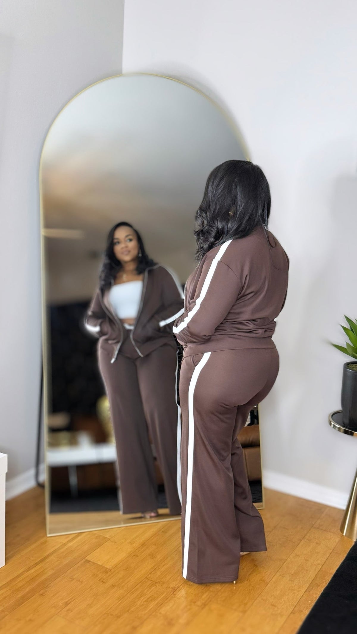 Red Tracksuit- Brown