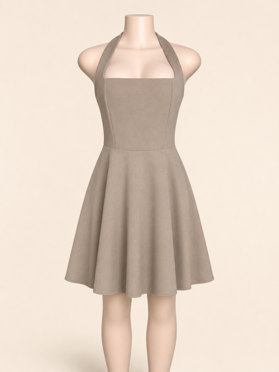Halter Dress Mocha