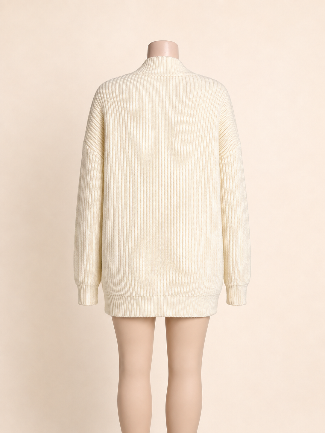 Cream Oversized Cardigan