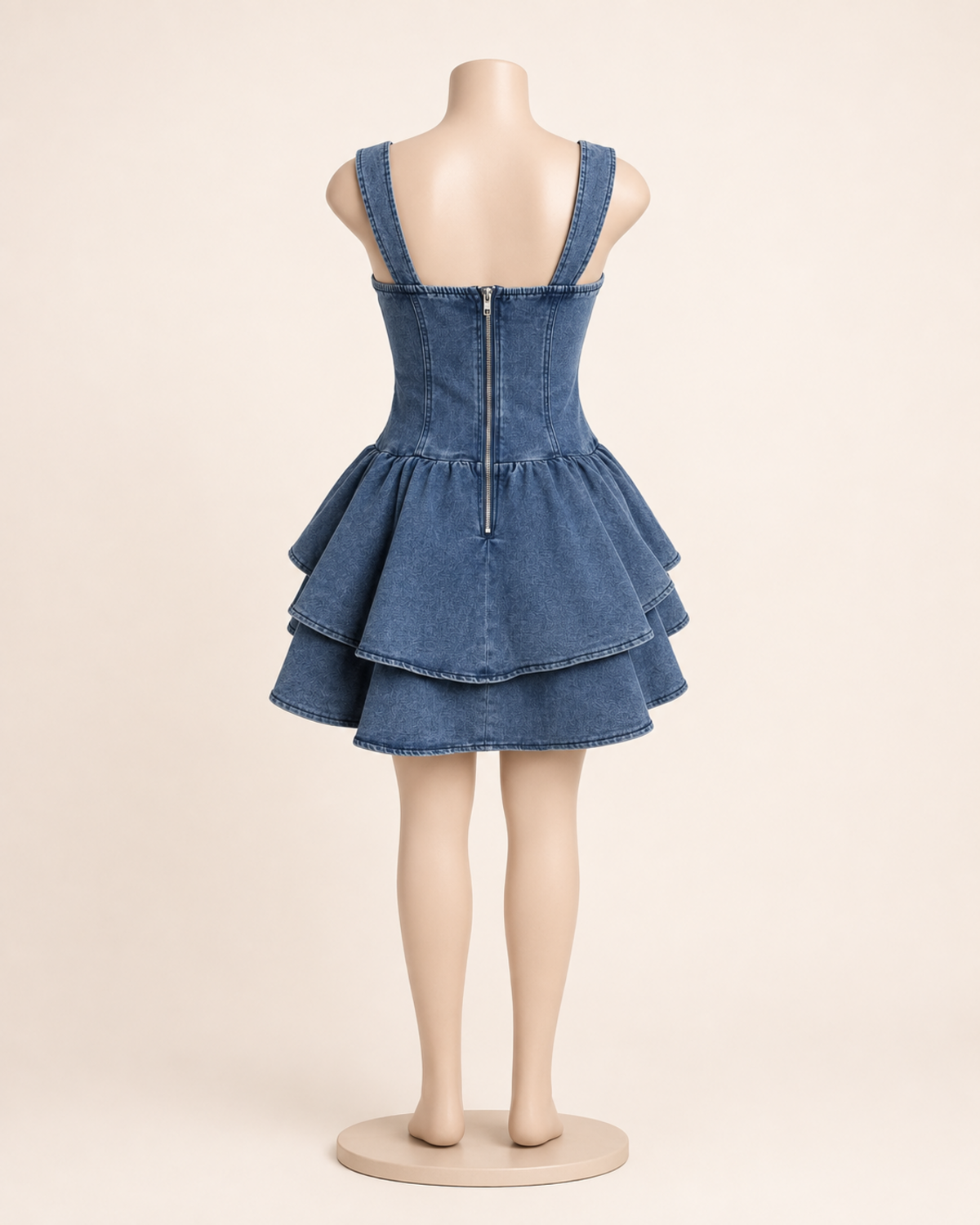 Denim Ruffle Dress