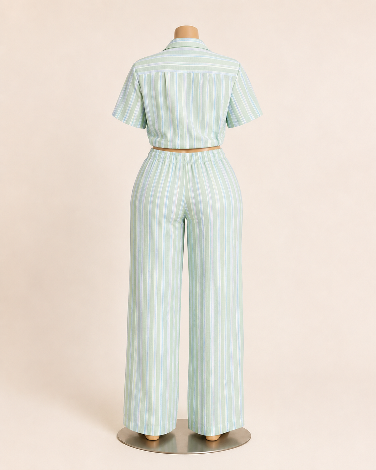 Linen Stripe Set-Sage Combo
