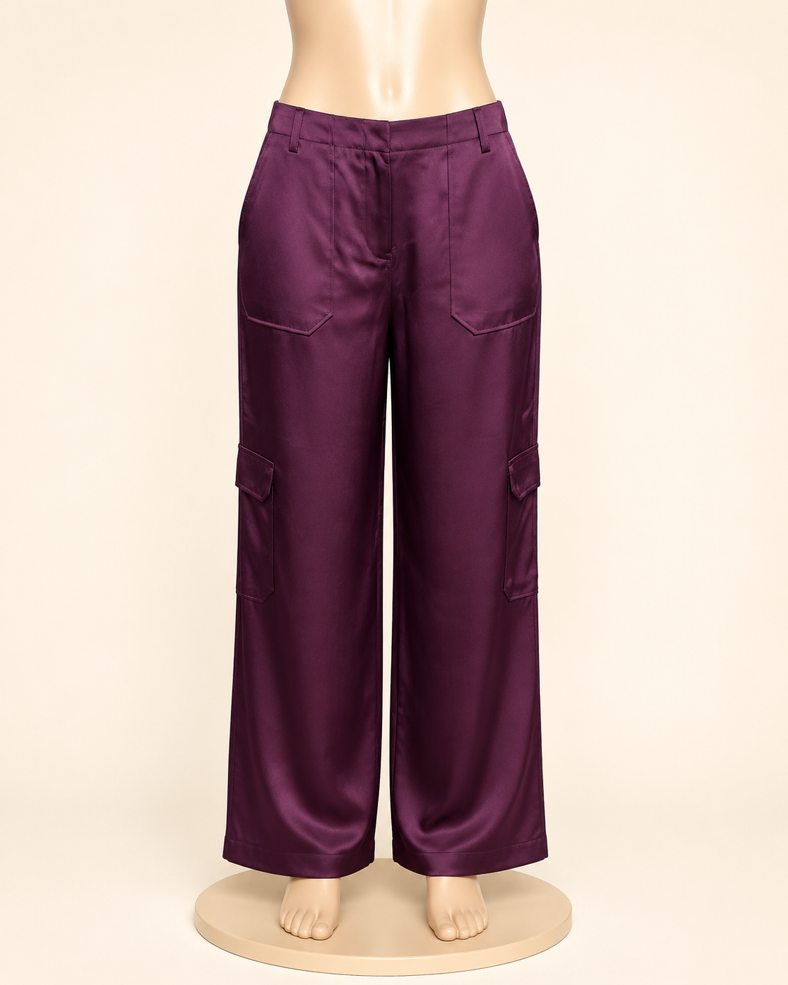 Talk That Talk Satin Pants- Plum